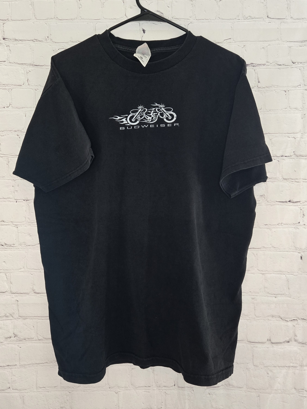 Vintage‎ Budweiser Chopper Bike Graphic T Shirt Y2K Style Men’s XL Skater Grunge